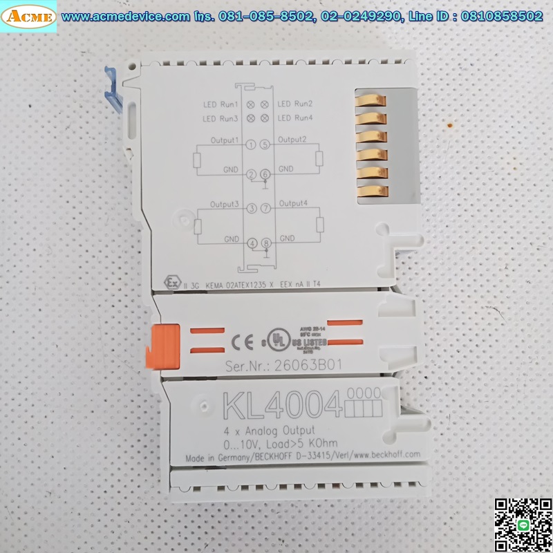 PLC Beckhoff รุ่น KL4004, Analog Output