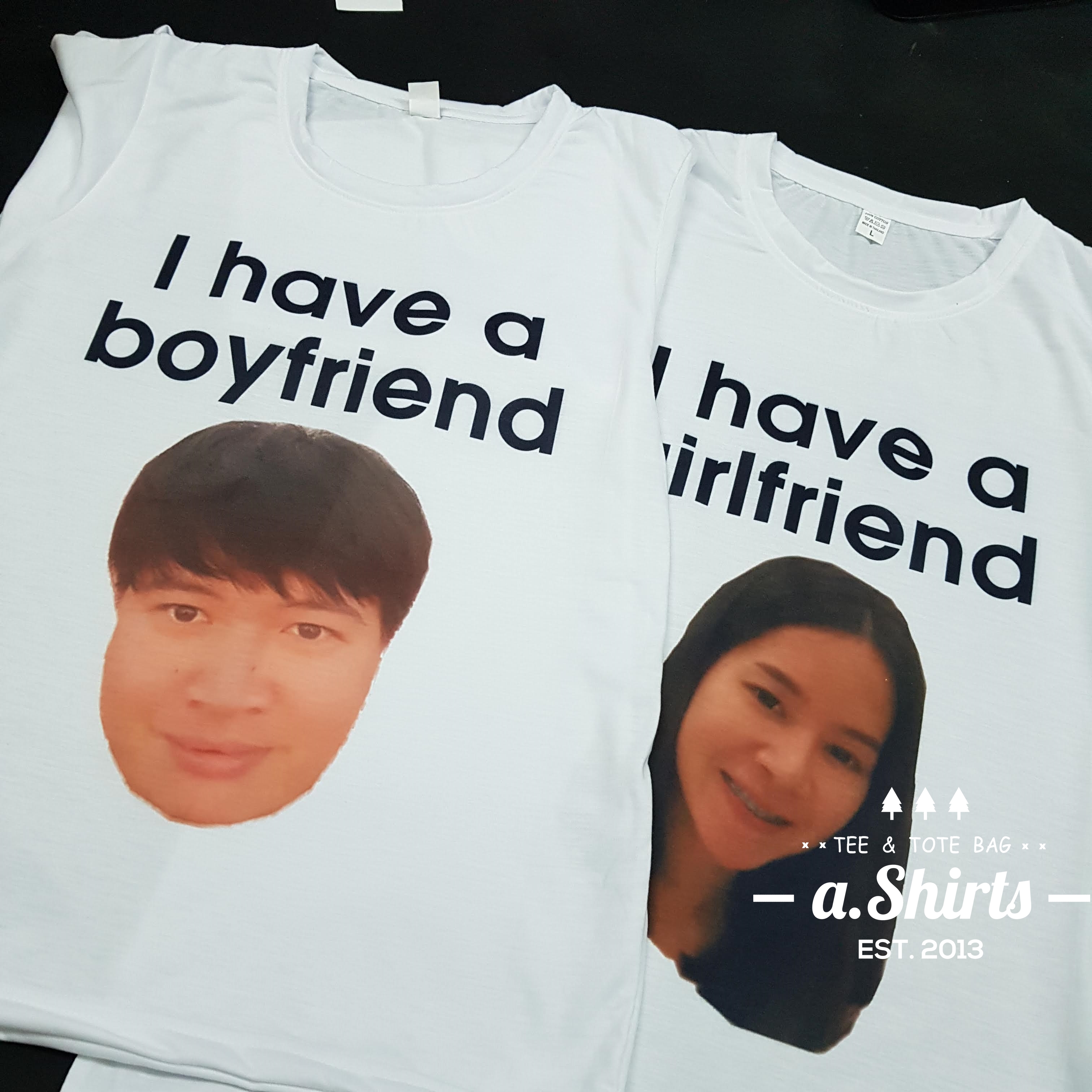 เสื้อยืดสั่งทำ ลายหน้าตัวเอง หน้าแฟน หน้าน้องหมา หน้าน้องแมว