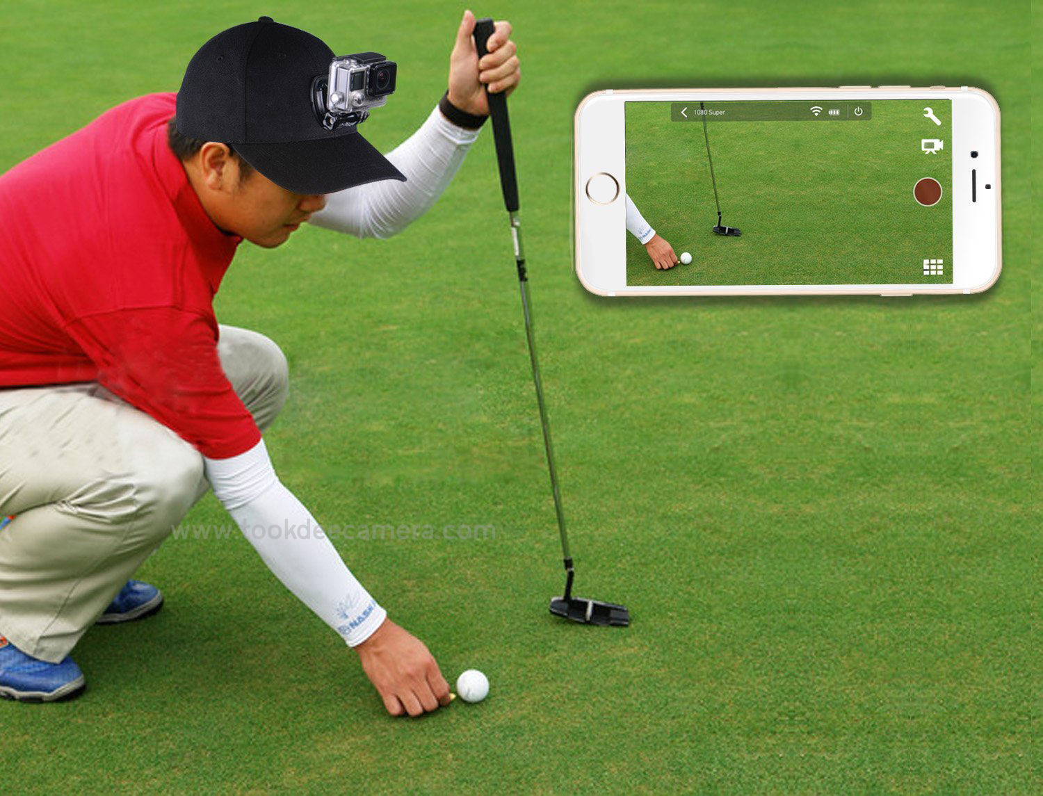 หมวกแก๊ปสำหรับยึดติดกล้องxiaomi GoPro SJCAM