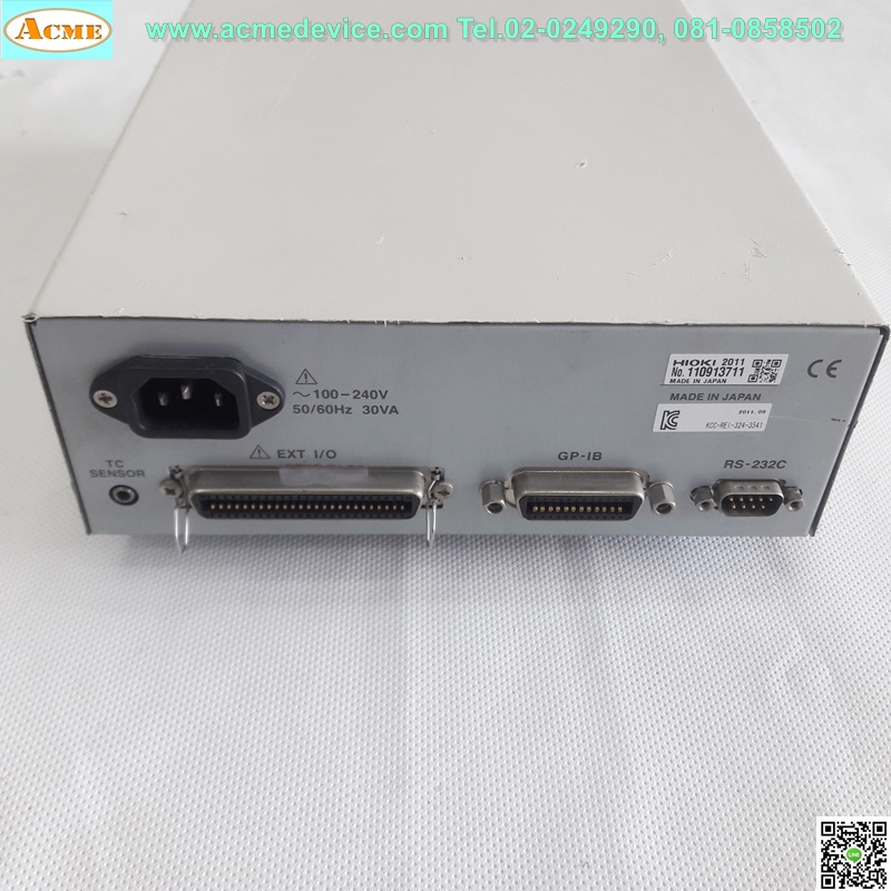 Resistance Milliohm HiTester รุ่น Hioki 3541, 100-240v