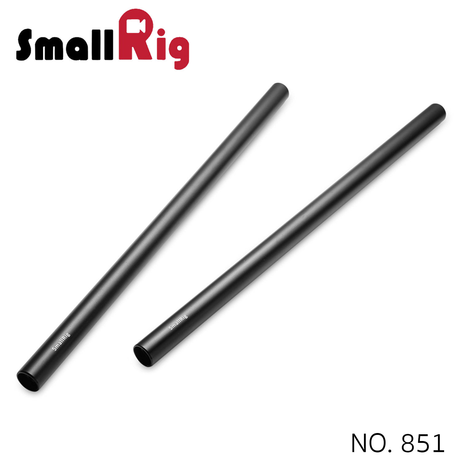 SMALLRIG® 15mm Carbon Fiber Rod - 30cm 12 inch (2pcs) 851
