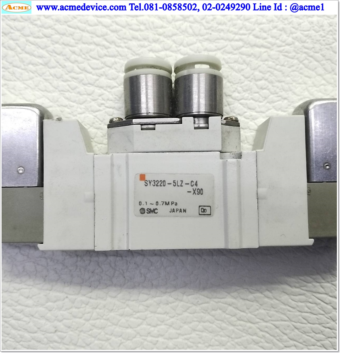 Solenoid Valve SMC รุ่น SY3220-5LZ-C4-X90, 5/2, 2-Position double, Coil 24Vdc