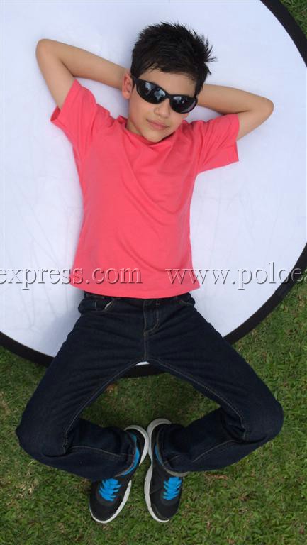 เสื้อยืดเด็ก สีชมพู Sweety คอกลม แขนสั้น Size M