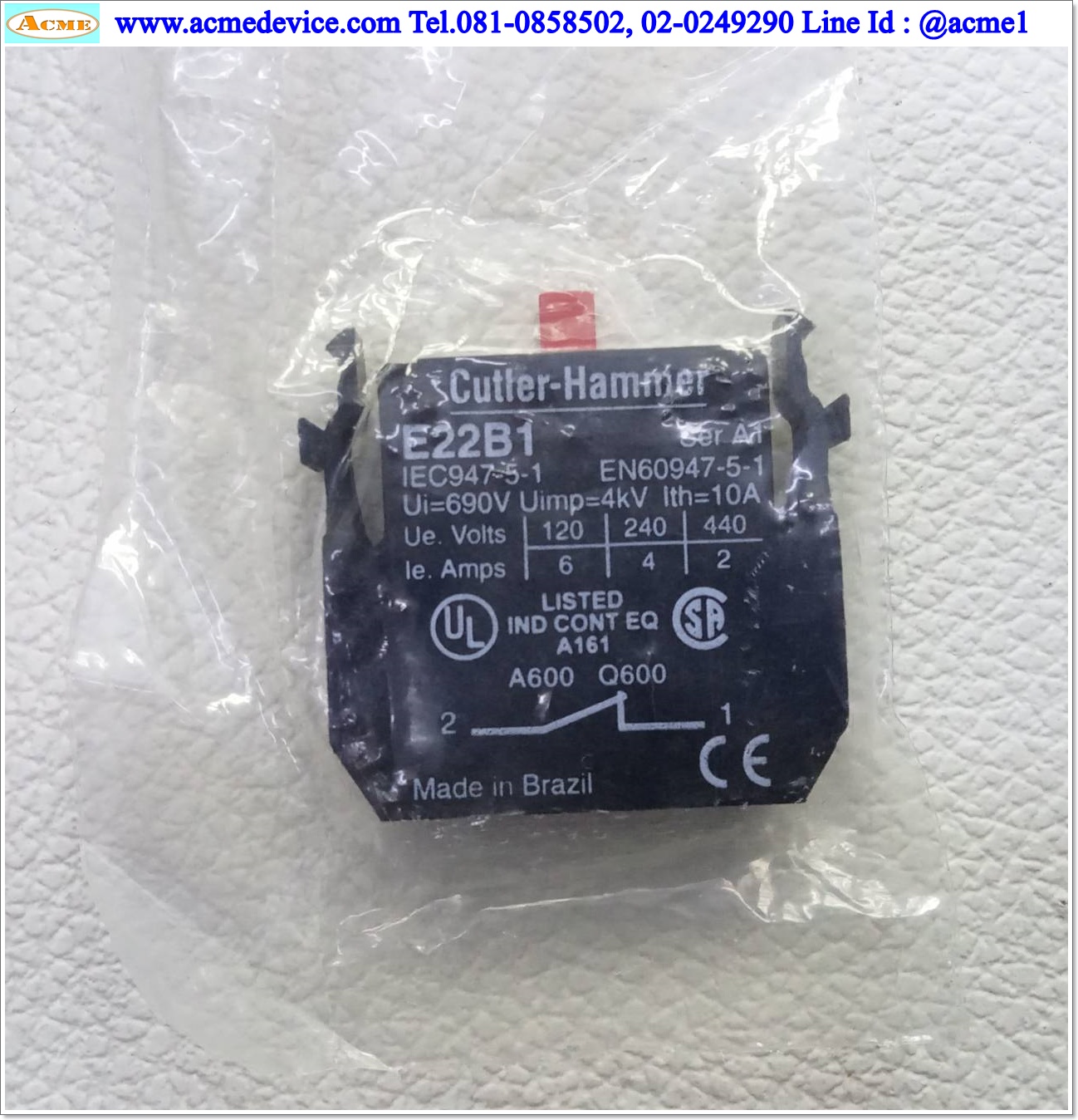 Emergency Switch Cutler Hammer รุ่น E22LLB2, 1NC