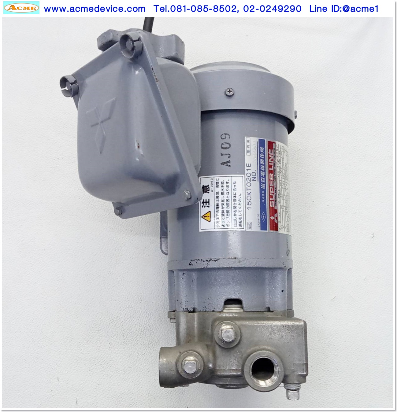 Pump IWAYA รุ่น 15CKT0201E, H 11m, Q 8.5L/min, Stainless Pump, Explosion Proof Motor, 3phase 220V, 0.2kW