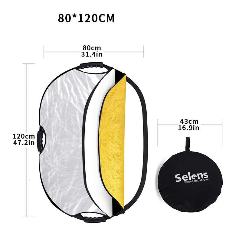 [ของแท้] Selens Reflector 5in1 ขนาดใหญ่ แบบมีด้ามจับ (1ชุดมี 5สี) **รับประกันคุณภาพ**