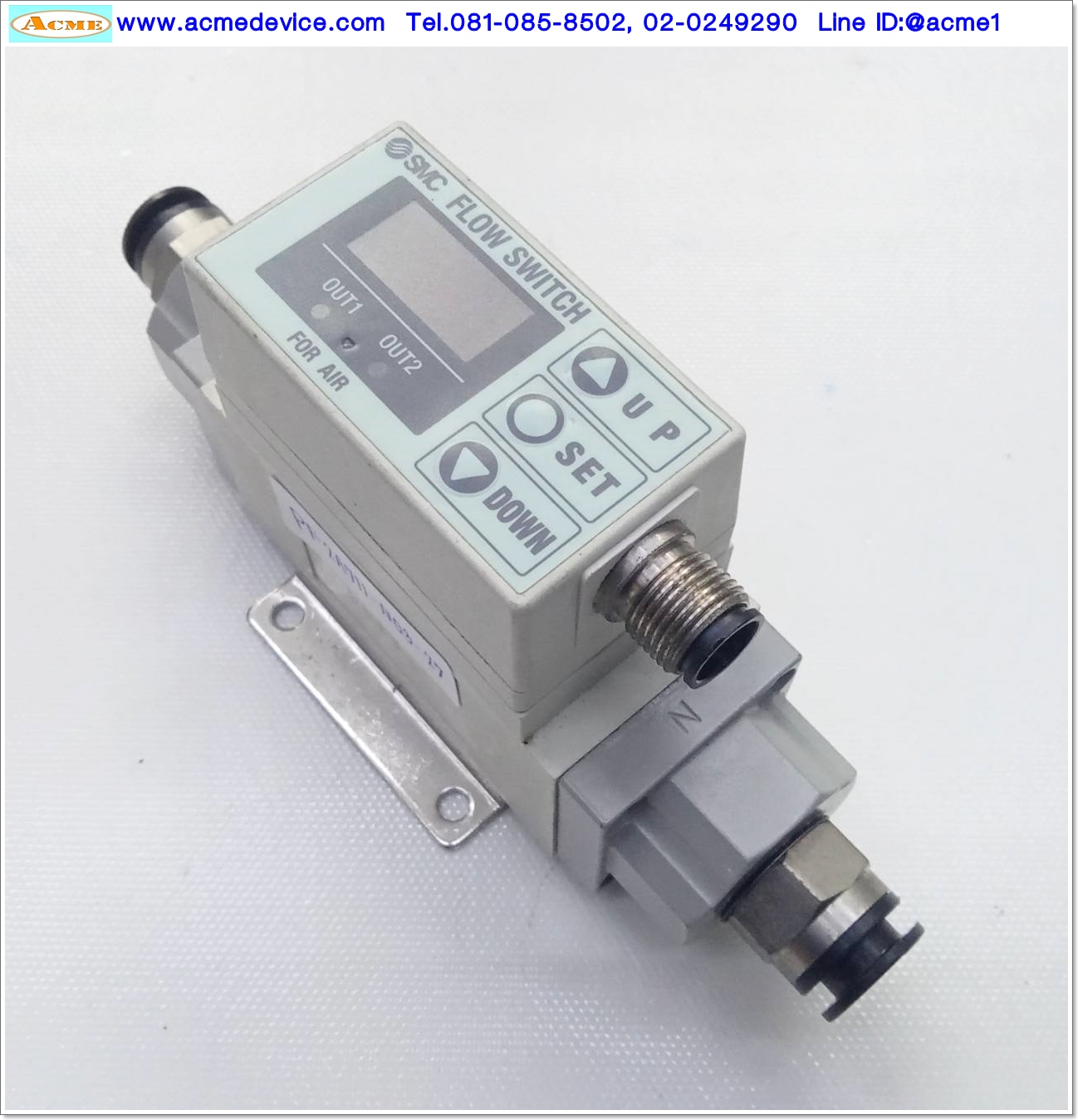 Flow Switch SMC รุ่น PF2A711-N03-27, 10-100L/min, Max Press 0.75Mpa, NPN