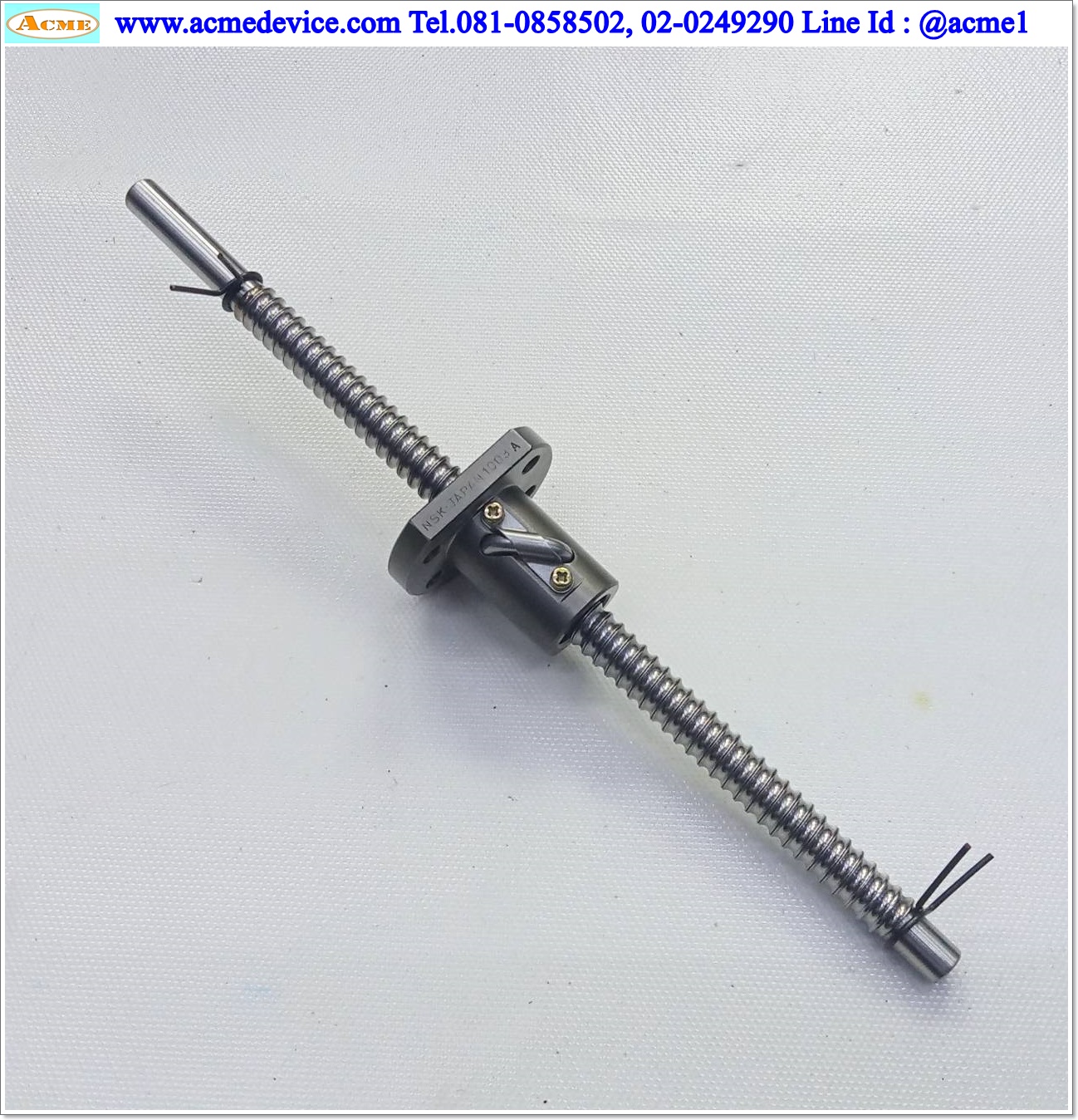Ball Screw NSK รุ่น RNFTL 1003A3.5, ขนาด 10 x 220 mm., Stroke 140 mm., Pit 3 mm.