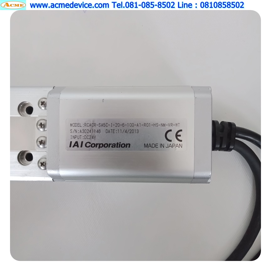 Slider IAI Drive รุ่น ACON-C-20I-NP-2-0-WT & RCACR-SA5C-I-20-6-100-A1-R01-HS-NM-VR-WT, Stroke 100 mm.(สาย 3 m., 1m.)