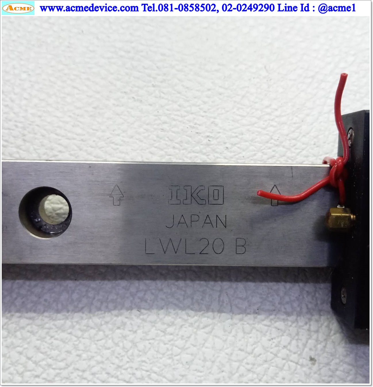 Linear Block and Rail IKO รุ่น LWL20B, รางสไลด์ขนาด 20 mm. x 360 mm. (2 Block)