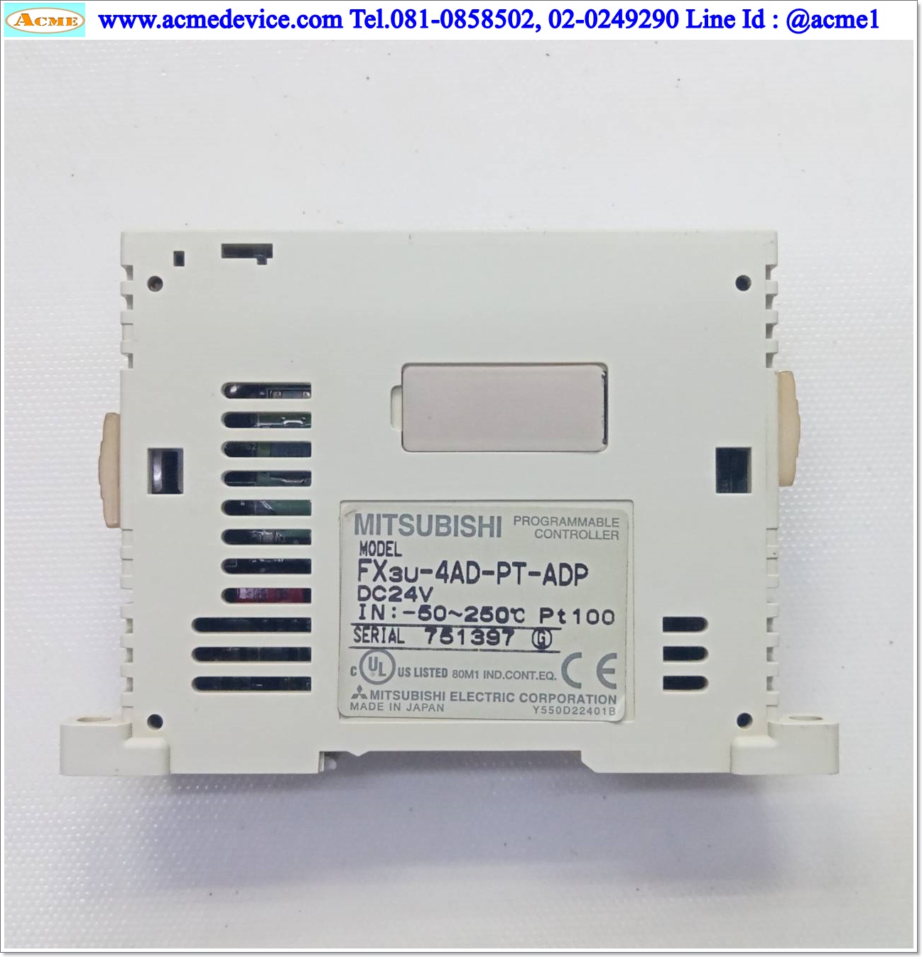 PLC Mitsubishi รุ่น FX3U-4AD-PT-ADP, Temperature Module
