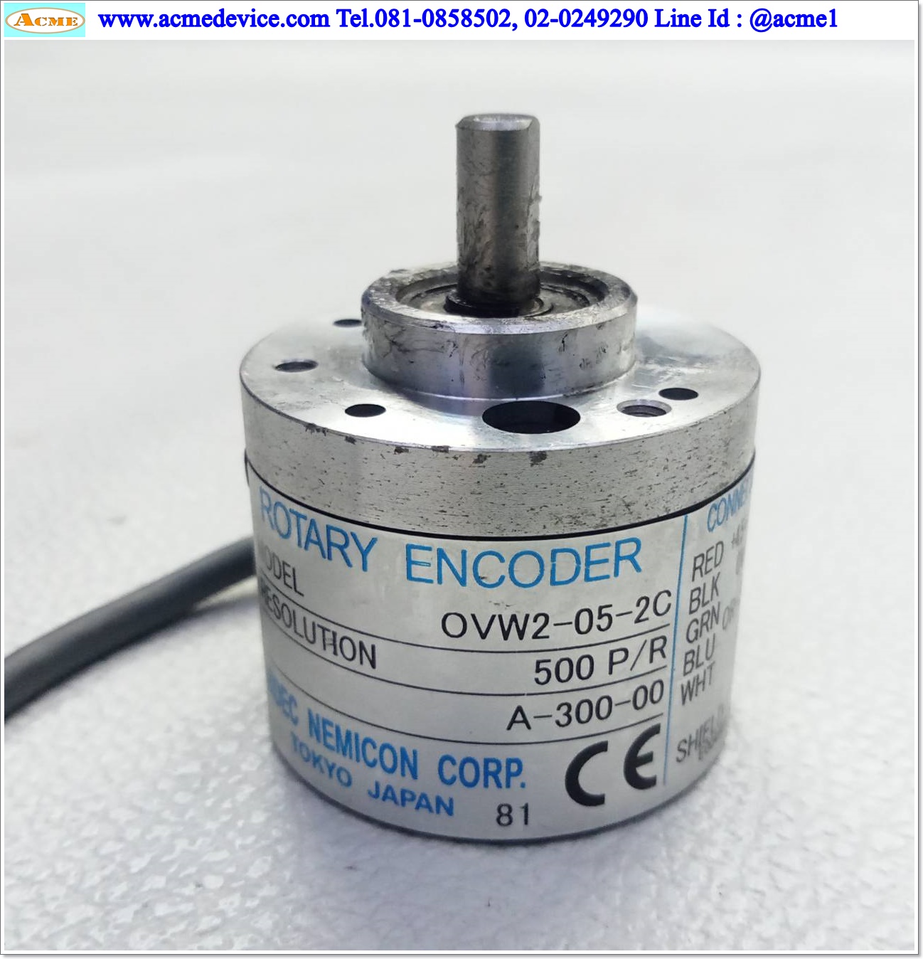 Encoder Nidec รุ่น OVW2-05-2C, 4.5-13.2V, 500P/R, Open Collector