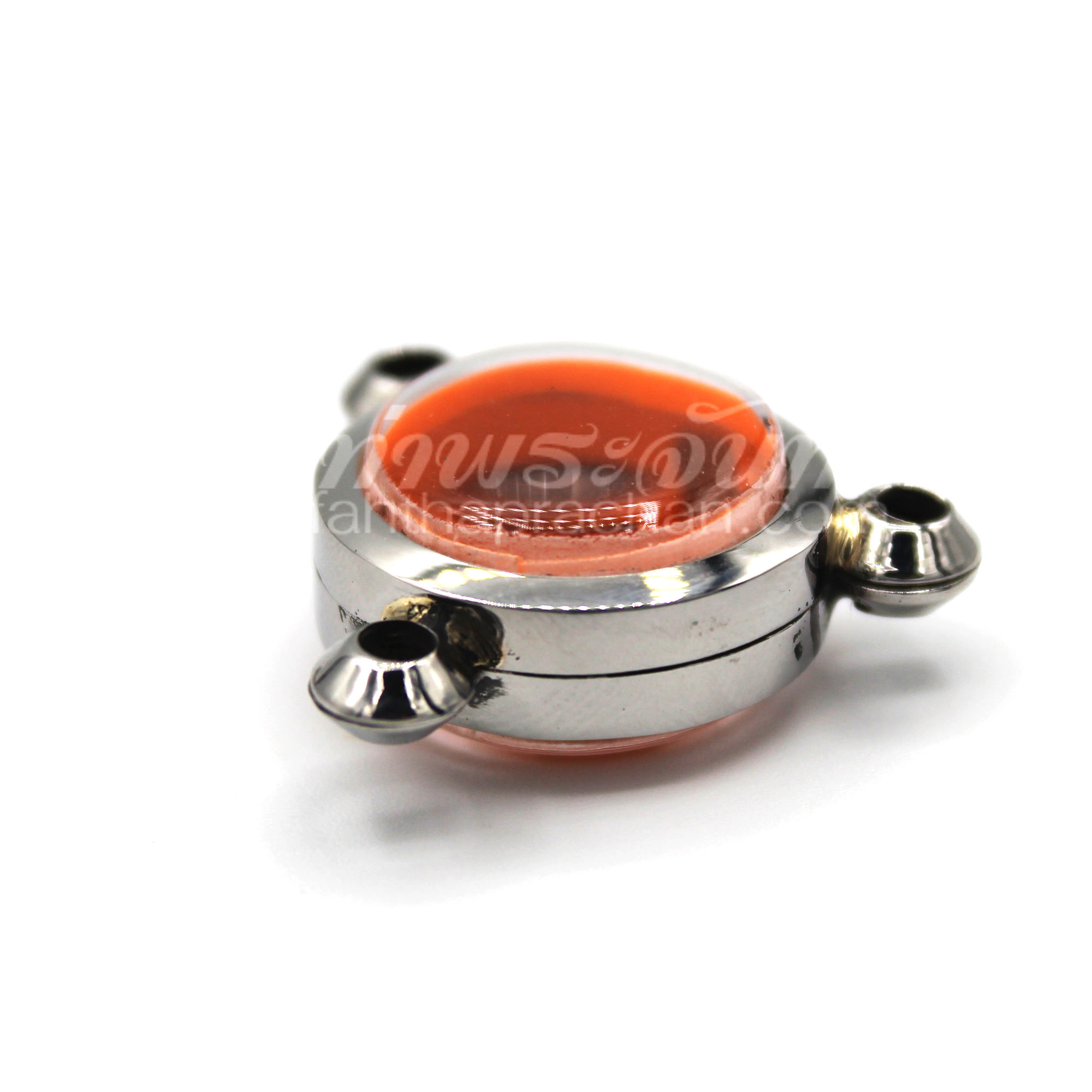 ตลับเหรียญกลมสามหู สแตนเลสพุก