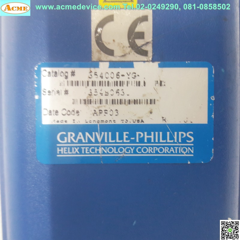 Vacuum Phillips รุ่น 354006-YG-T, Micro-Ion DeviceNet, Vacuum Gauge, Analog out 0-9V