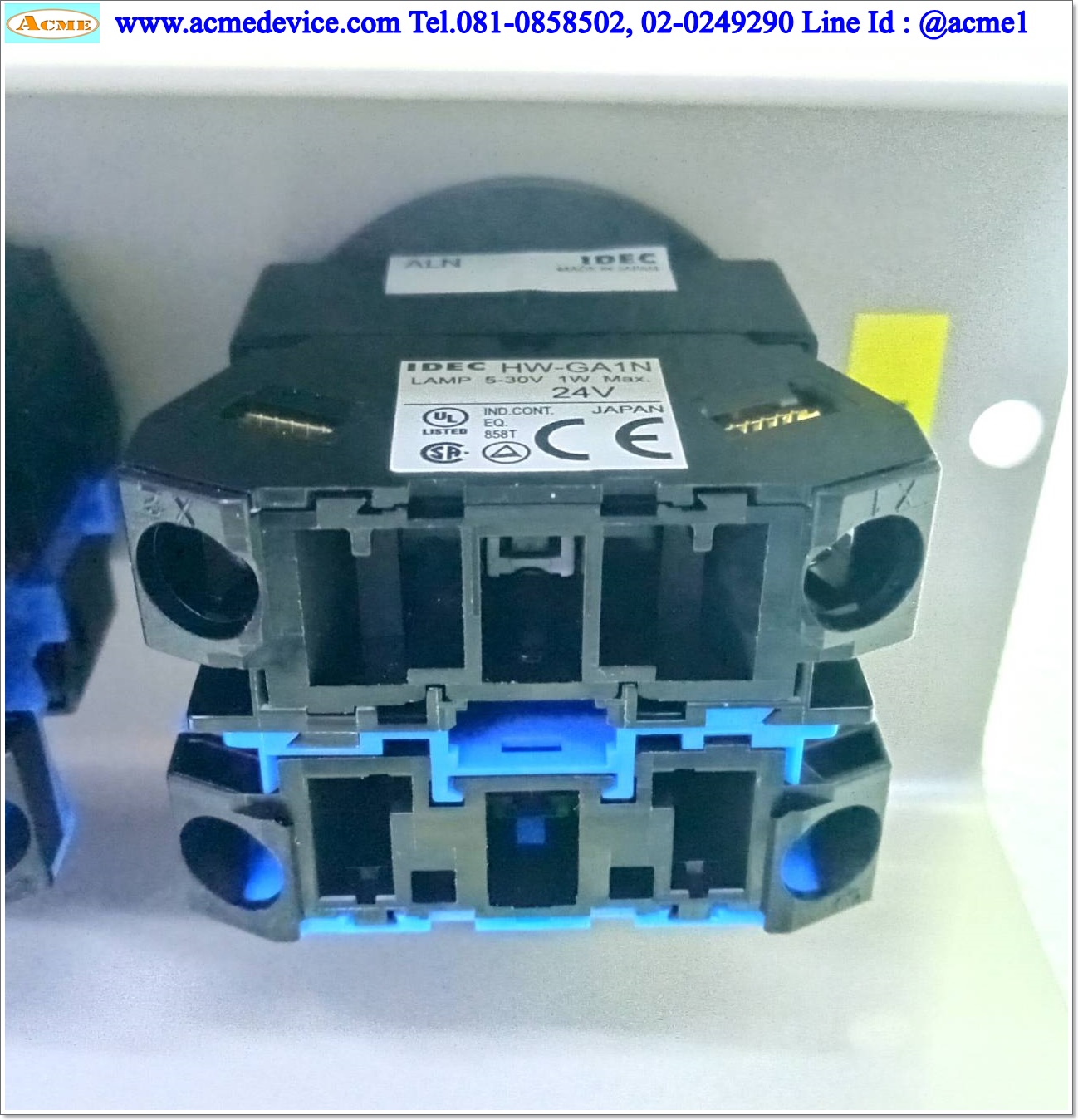 Pushbutton Switch Idec รุ่น ALFW2B2220DG + ALFW2B2220DR, 1NO, 24Vdc, Control Station