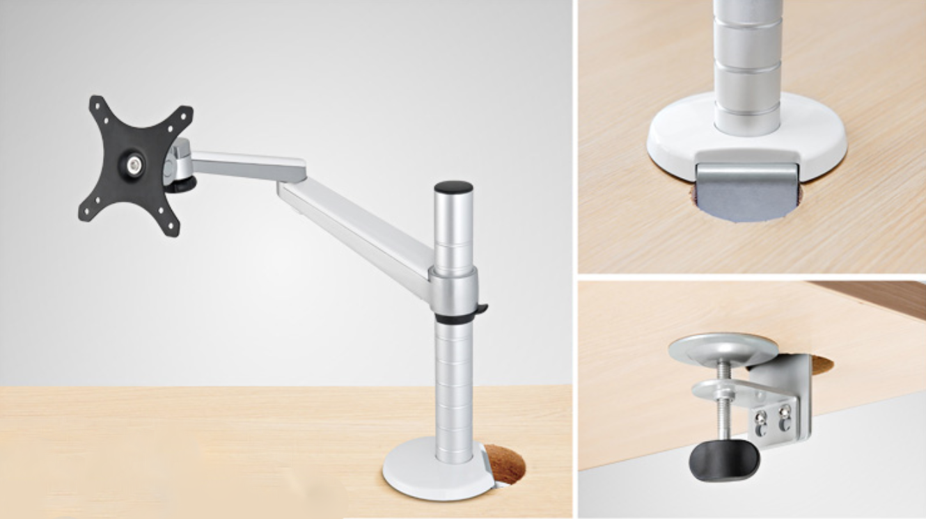 ขาตั้งจอคอมพิวเตอร์สำหรับ 2 จอ วัสดุอลูมิเนียม แข็งแรง ราคาถูก