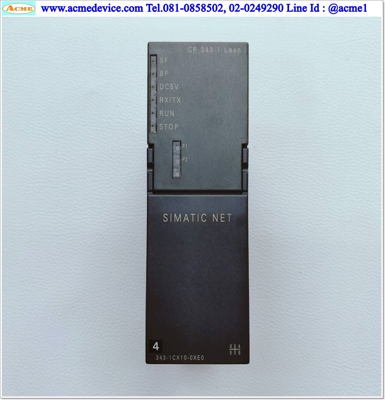 PLC Siemens Simatic รุ่น 6GK7343-1CX10-0XE0, CP 343-1, NET CP Industrial Ethernet