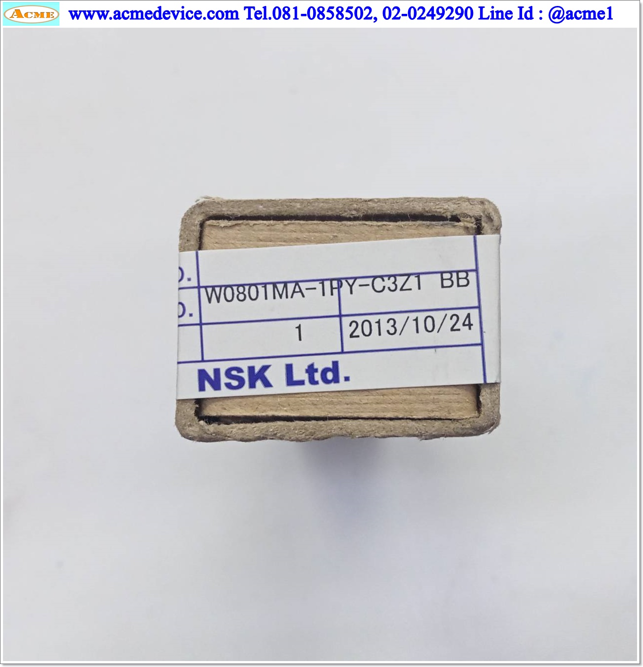 Ball Screw NSK รุ่น W0801MA-1PY-C3Z1, ขนาด 8 x 170 mm., Pit 2 mm.