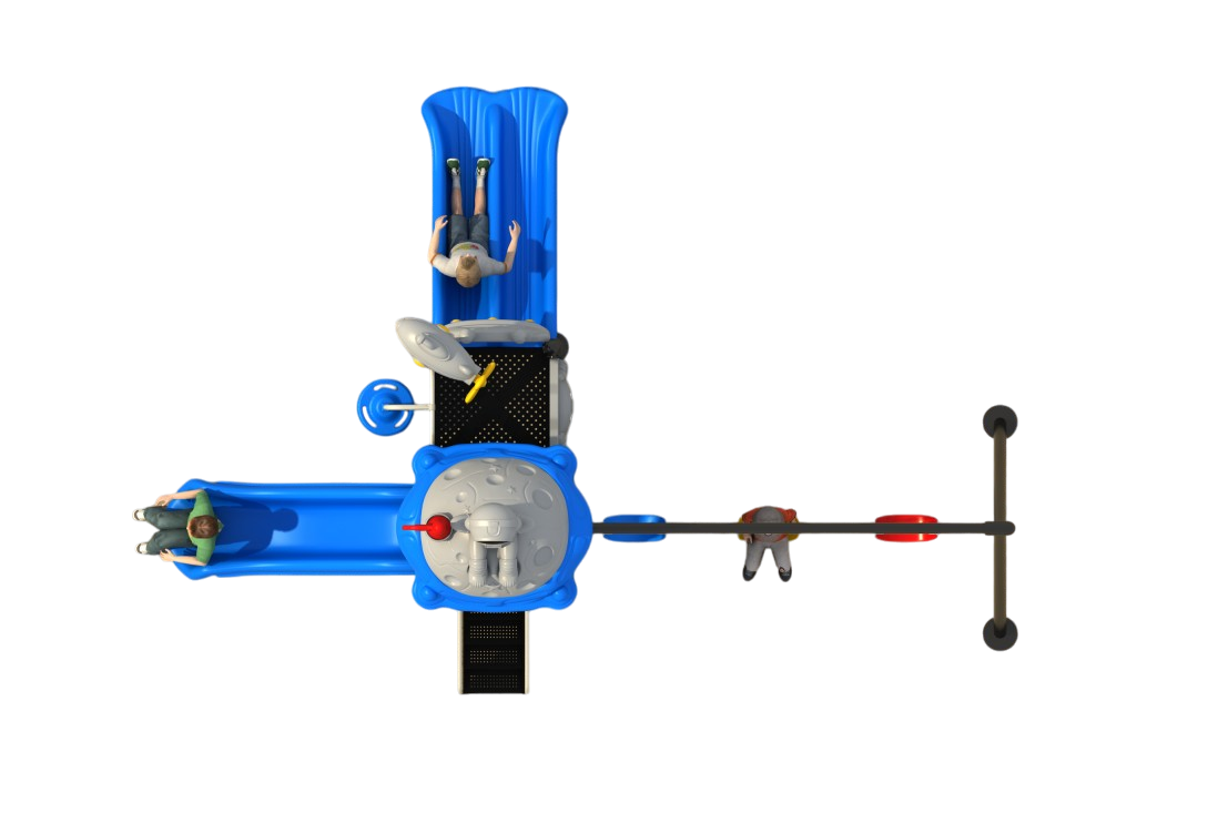 ชุด อวกาศพร้อมชิงช้า 3ที่นั่ง เครื่องเล่นสนามกลางแจ้งและในร่ม