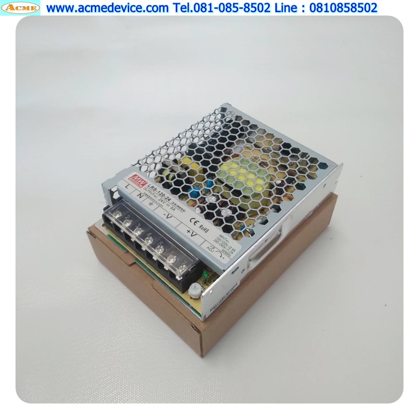 Power Supply Mean Well รุ่น LRS-120-24, Output 24V, 5A, 120W