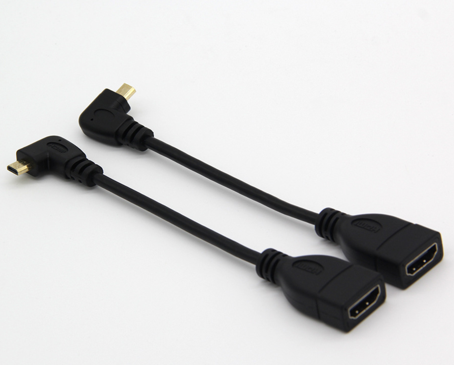 สายแปลง HDMI TO MicroHDMI&MiniHDMI ความยาว 15 cm แบบงอฉาก ราคาถูก