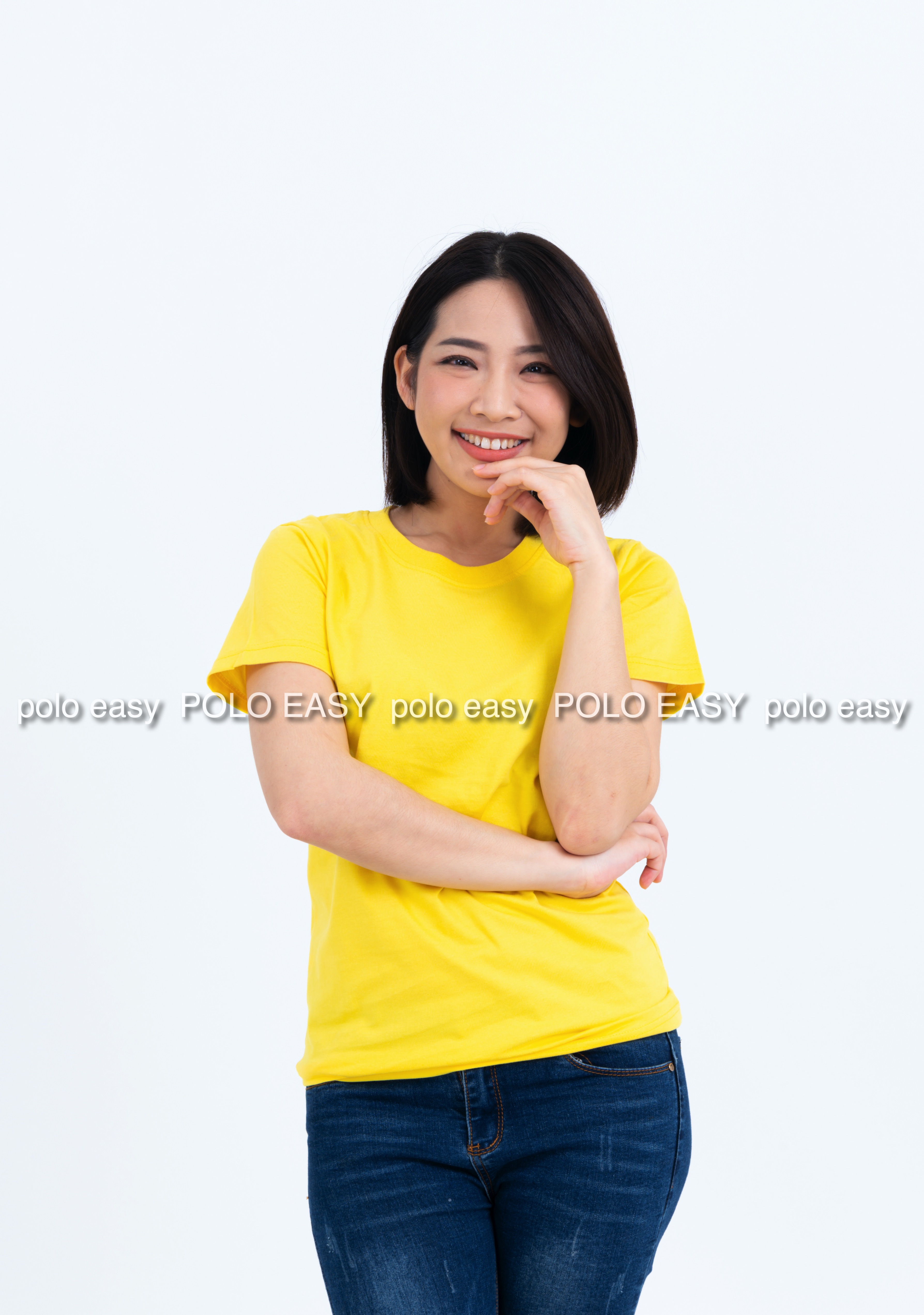 XL เสื้อยืด สีเหลือง คอกลม แขนสั้น Size XL