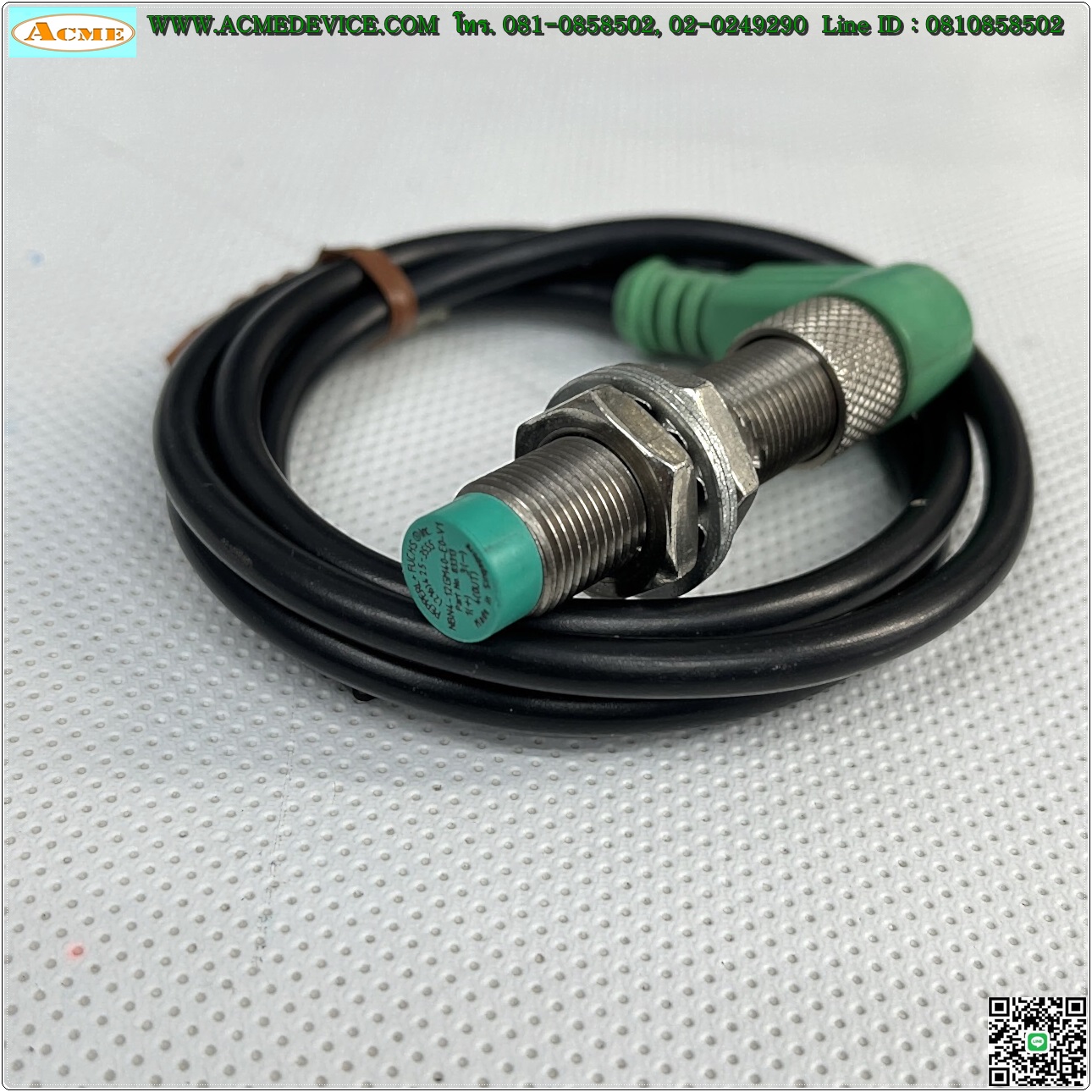 Proximity Pepperl+Fuchs รุ่น NBN4-12GM40-E0-V1, M12, ระยะ 4mm, 4wire, NPN, NO, Unshielded, Inductive