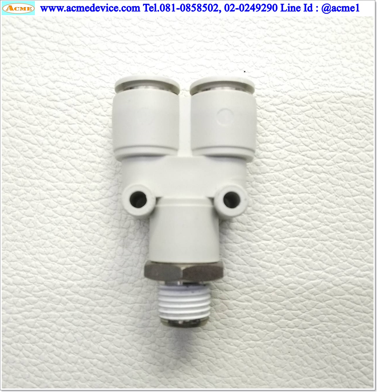 Fitting CKD รุ่น GWY10-8, Double Y tee, 1/4, สายลม 10 มม.