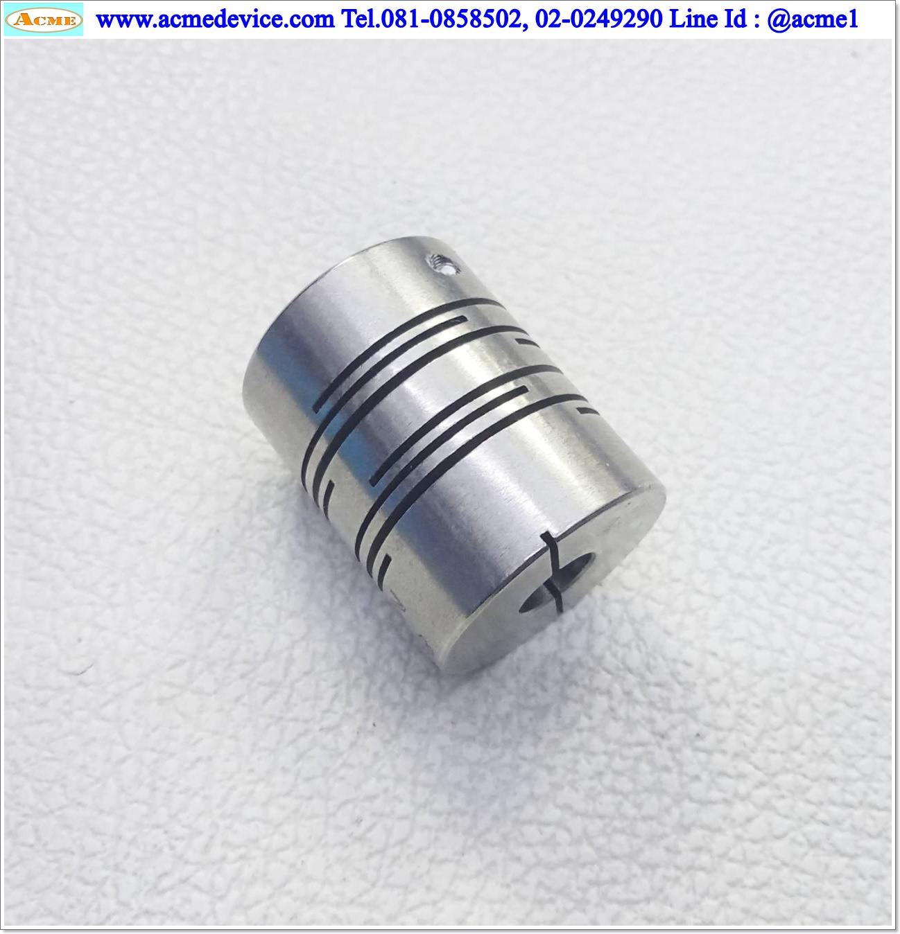 Coupling NBK ขนาด ID 8/10mm, OD 25mm, L 31mm,MSTS-25C, Stainless, Slit Coupling