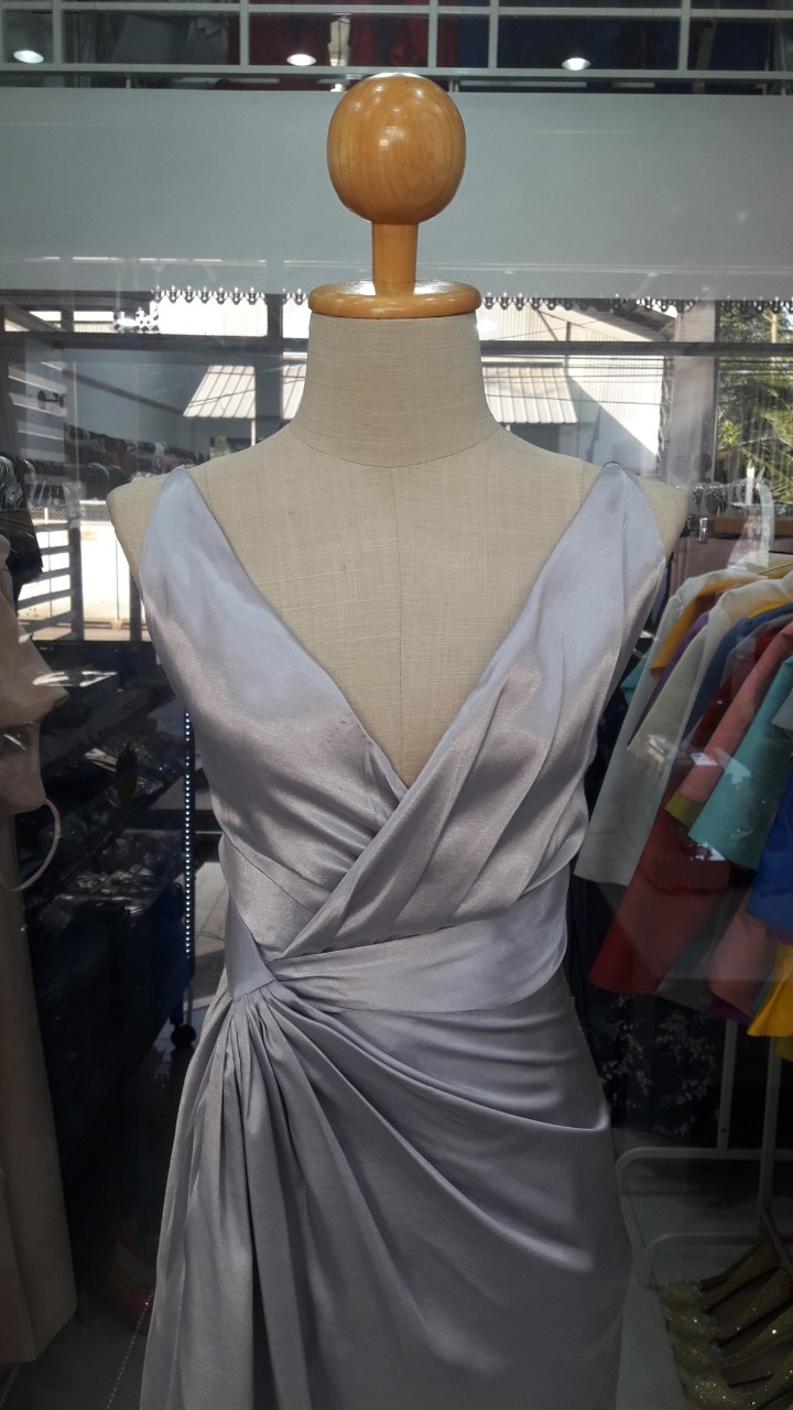 (PRE-LOVED) ยาวเทาสายเดี่ยวไขว้(S) มือ2