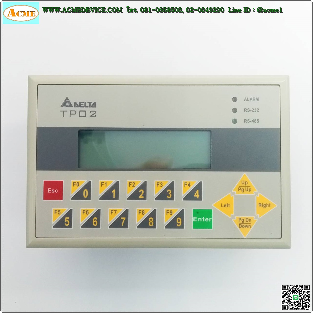 HMI Text Panel Delta รุ่น TP02G-AS1, monochrome