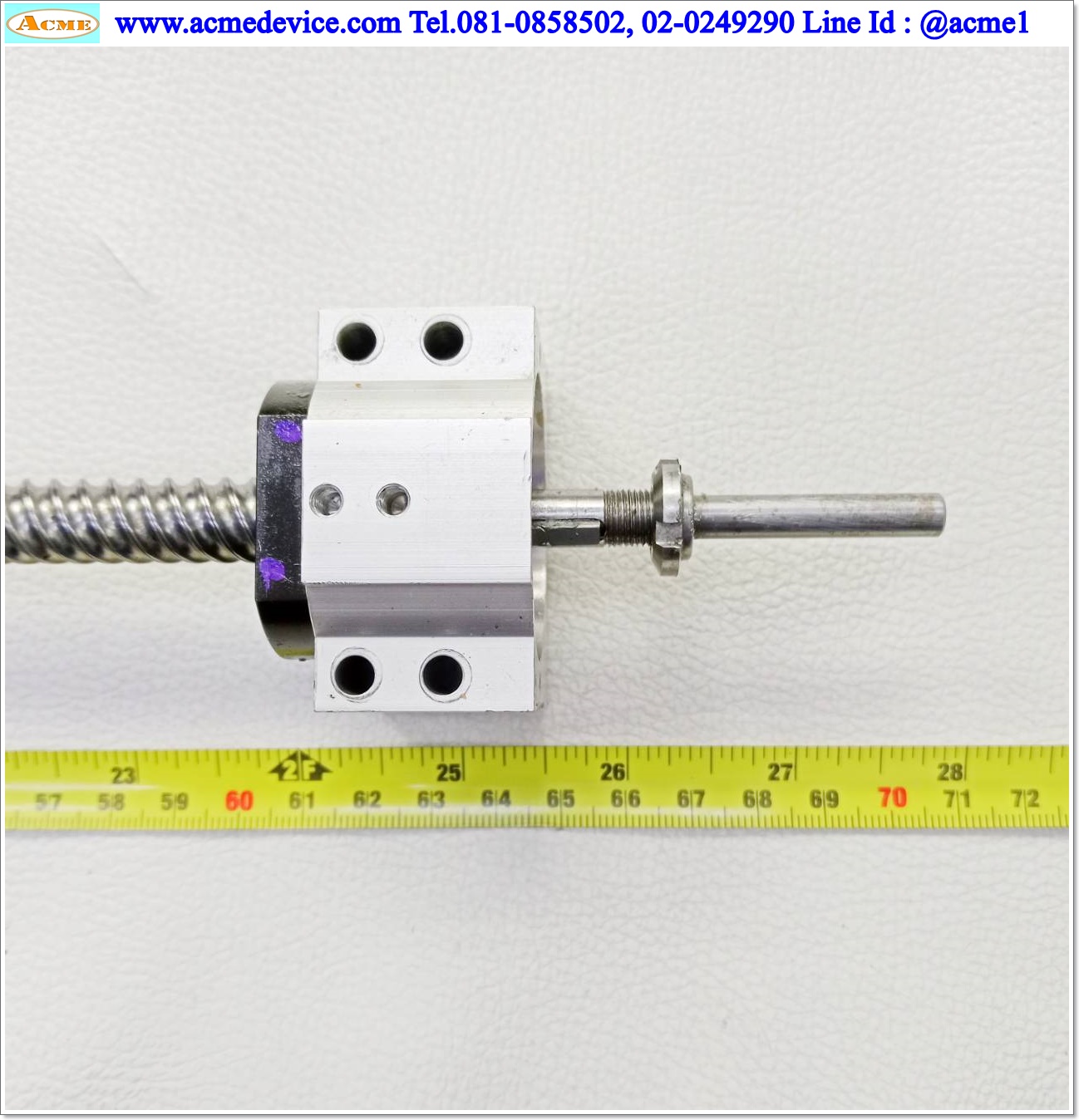 Ball Scew ??? รุ่น ???, ขนาดเพลา 12 x 710 mm., Stroke 570 mm., Pit 16 mm.