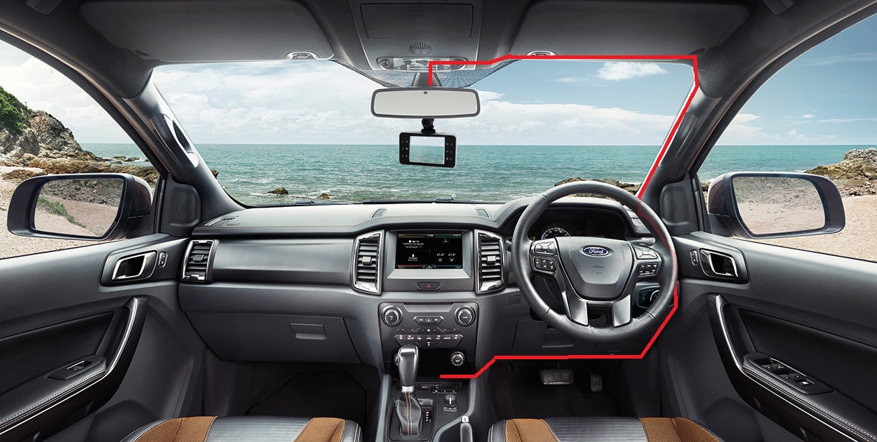 กล้องติดรถยนต์ FULL-HD 1080P (Anti-Shake K6000 แท้) สีดำ