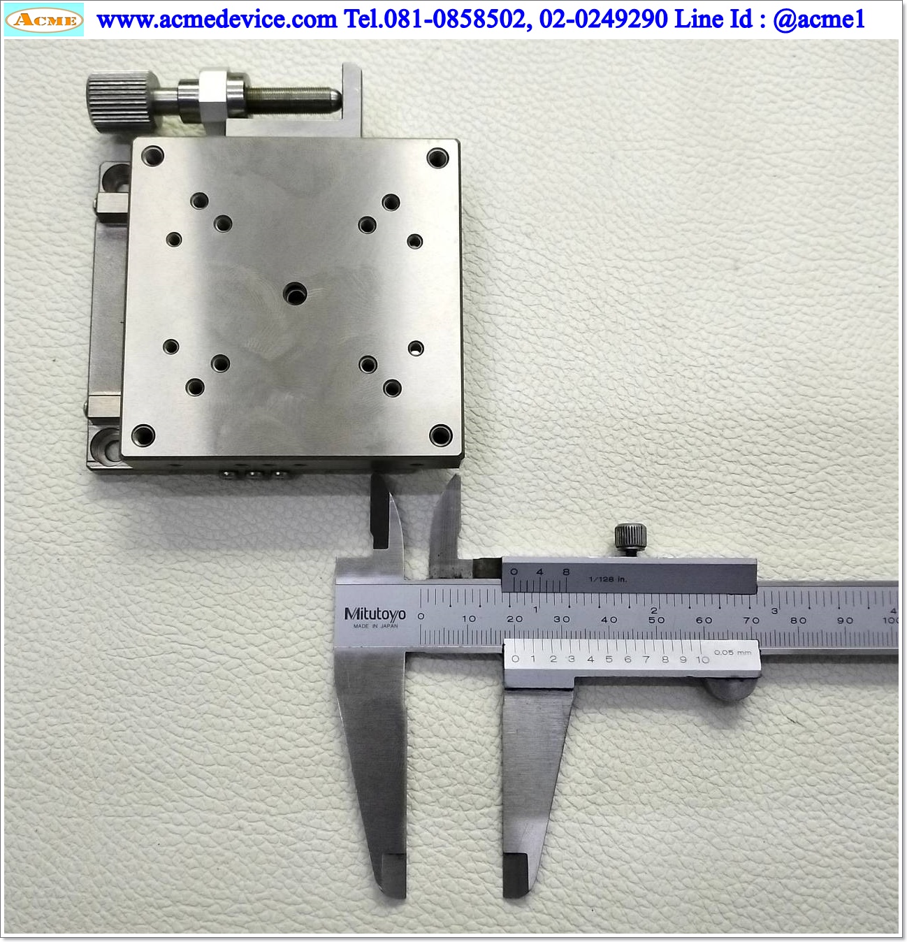 Linear Stage รุ่น S-AH, ขนาด 70 x 70 mm.,Stroke 20 mm. (ไม่มีตัวล็อค)