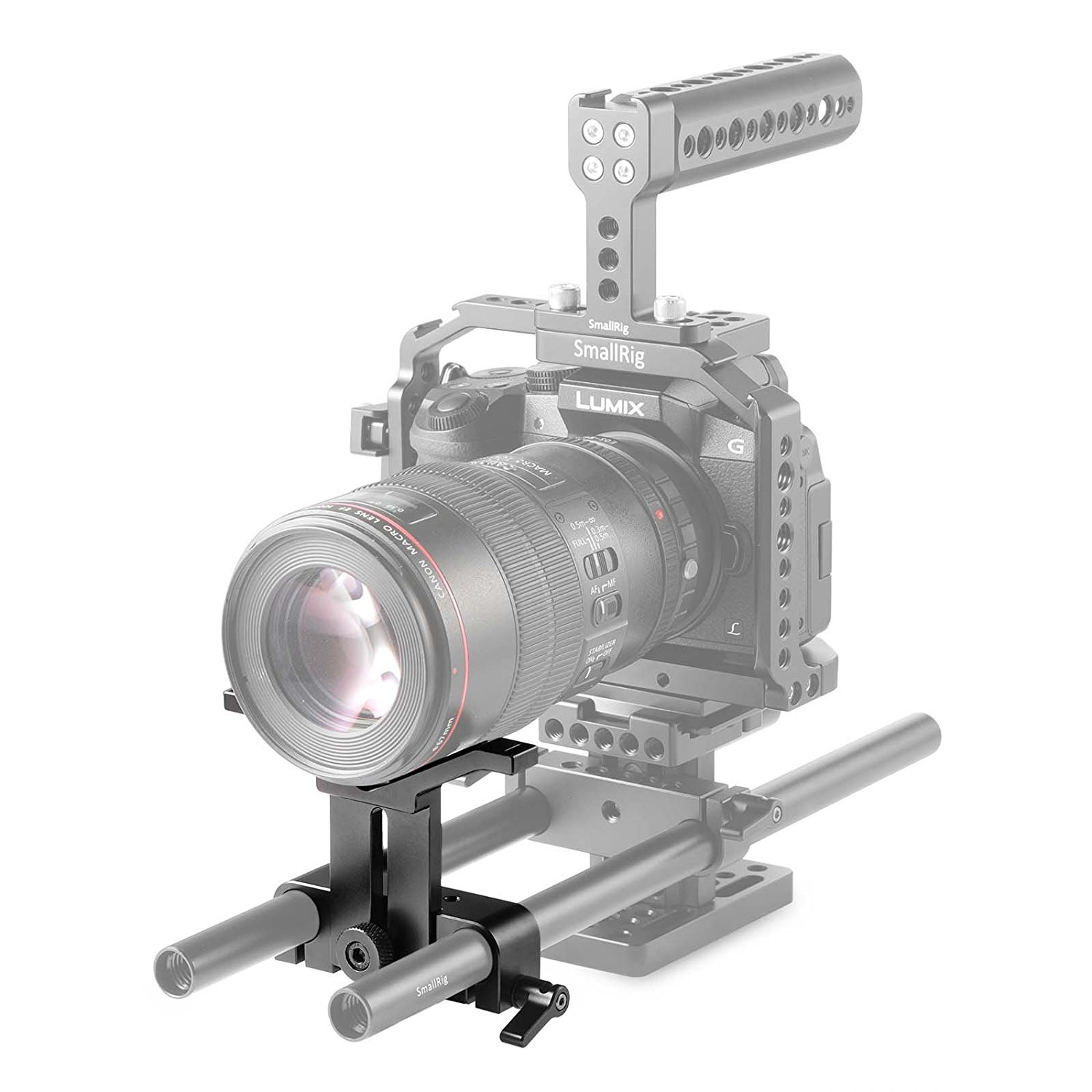 SMALLRIG® Long Lens Support with Dual 15mm Rod Clamp 1087