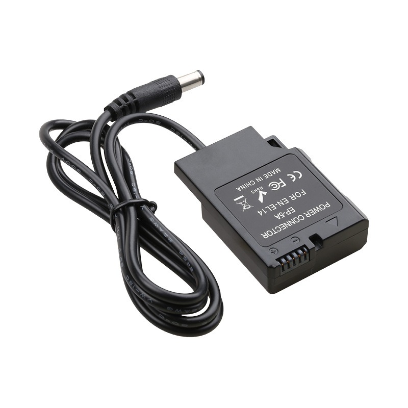 แบตเตอรี่ดัมมี่(แบตไลฟ์สด) ยี่ห้อ FB DC Coupler รุ่น EN-EL14 สำหรับกล้อง Nikon D5500 D5600 D5300 D3300 D3400 d5100 D3200 D3