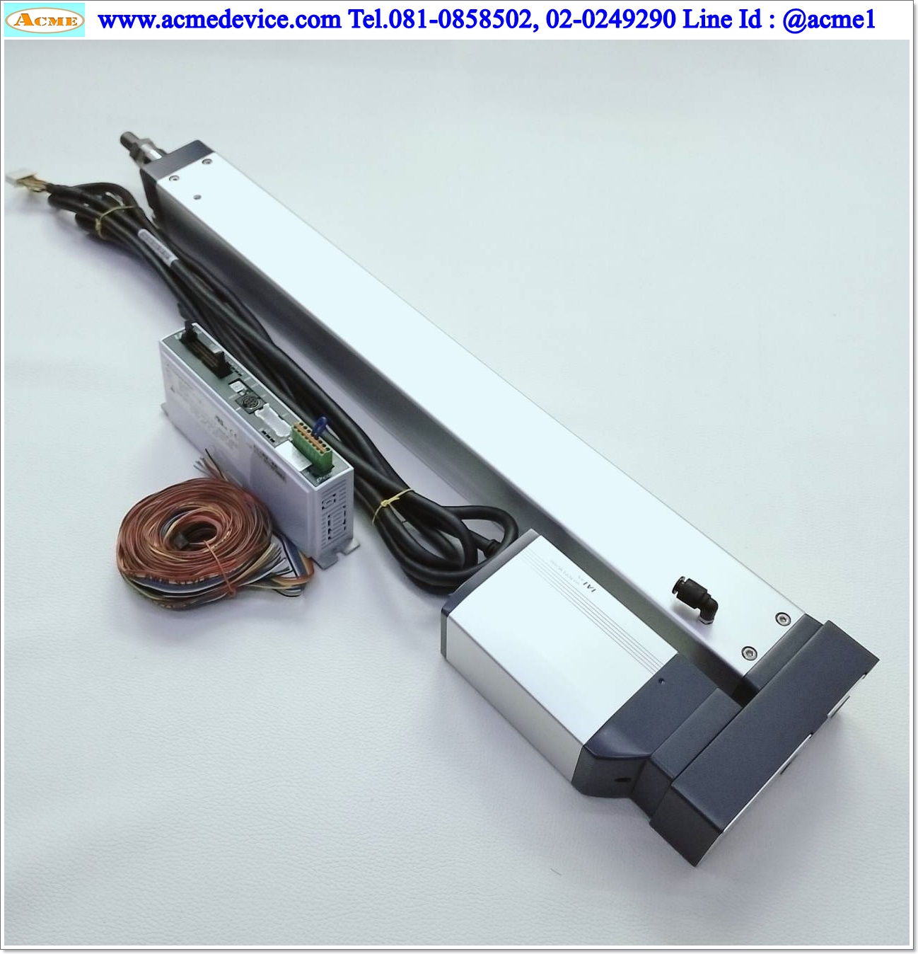 Actuator IAI Drive รุ่น PCON-CA-56PWAI-NP-2-0-SE & RCP4-RA6R-I-56P-16-450-P3-R03-G1-ML-SP, Stroke 450 mm.