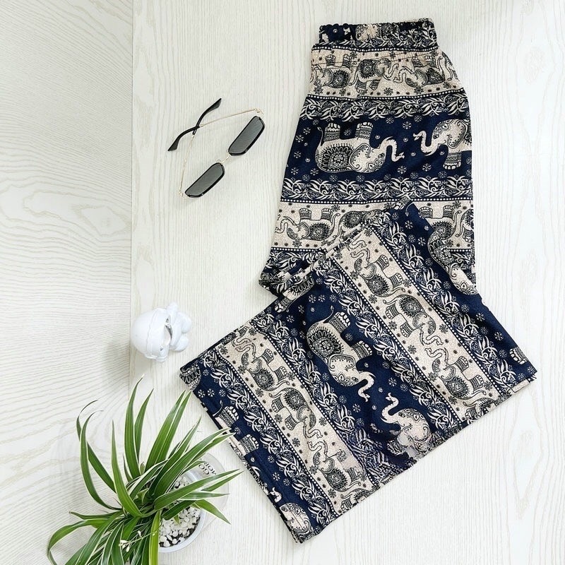 (ของแถม) กางเกงช้างขายาว ขาปล่อย สุ่มลาย