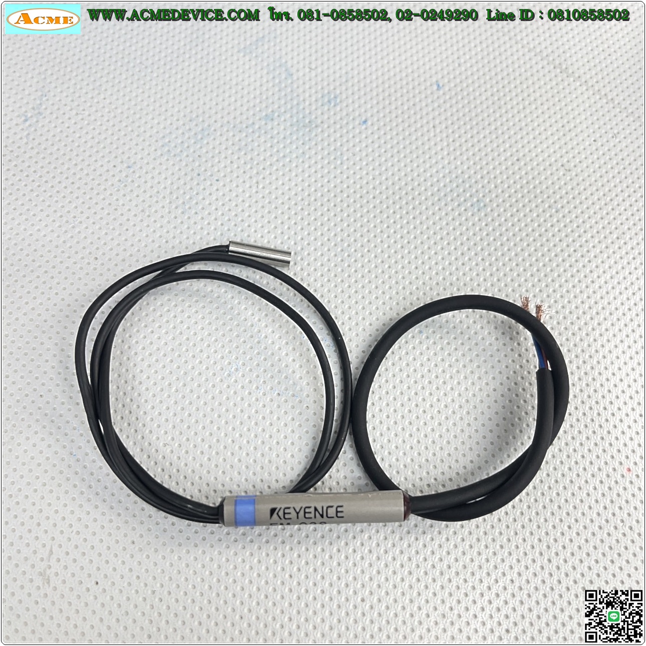 Proximity Keyence รุ่น EM-038, M3.8, ระยะ 0.8mm, 3 Wire, NPN, NO, Shielded, Inductive