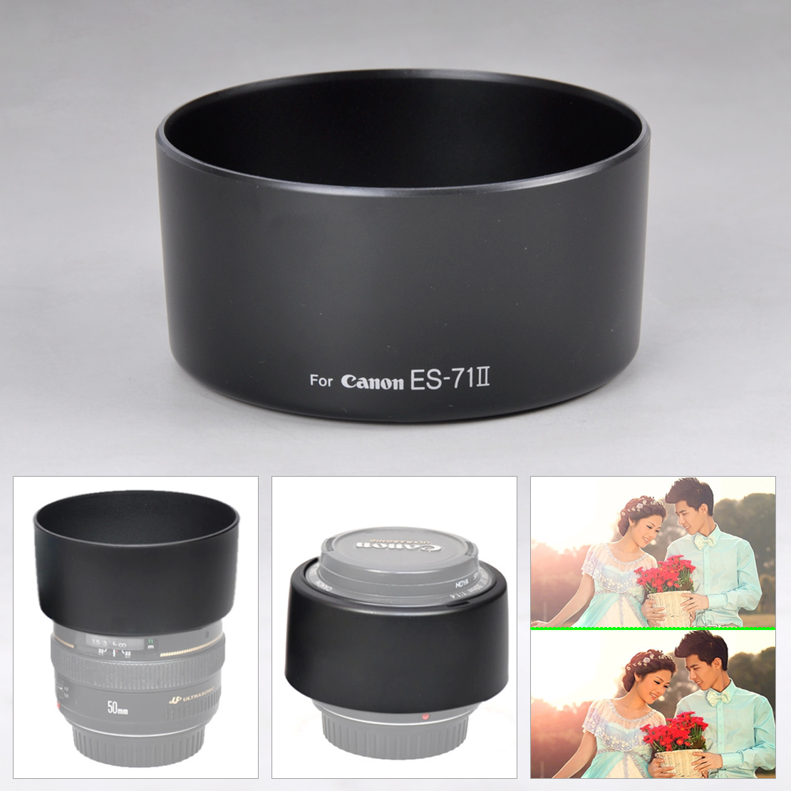 ฮูดเทียบLens canon Fix 50mm F1.4 ( ES-71 II)