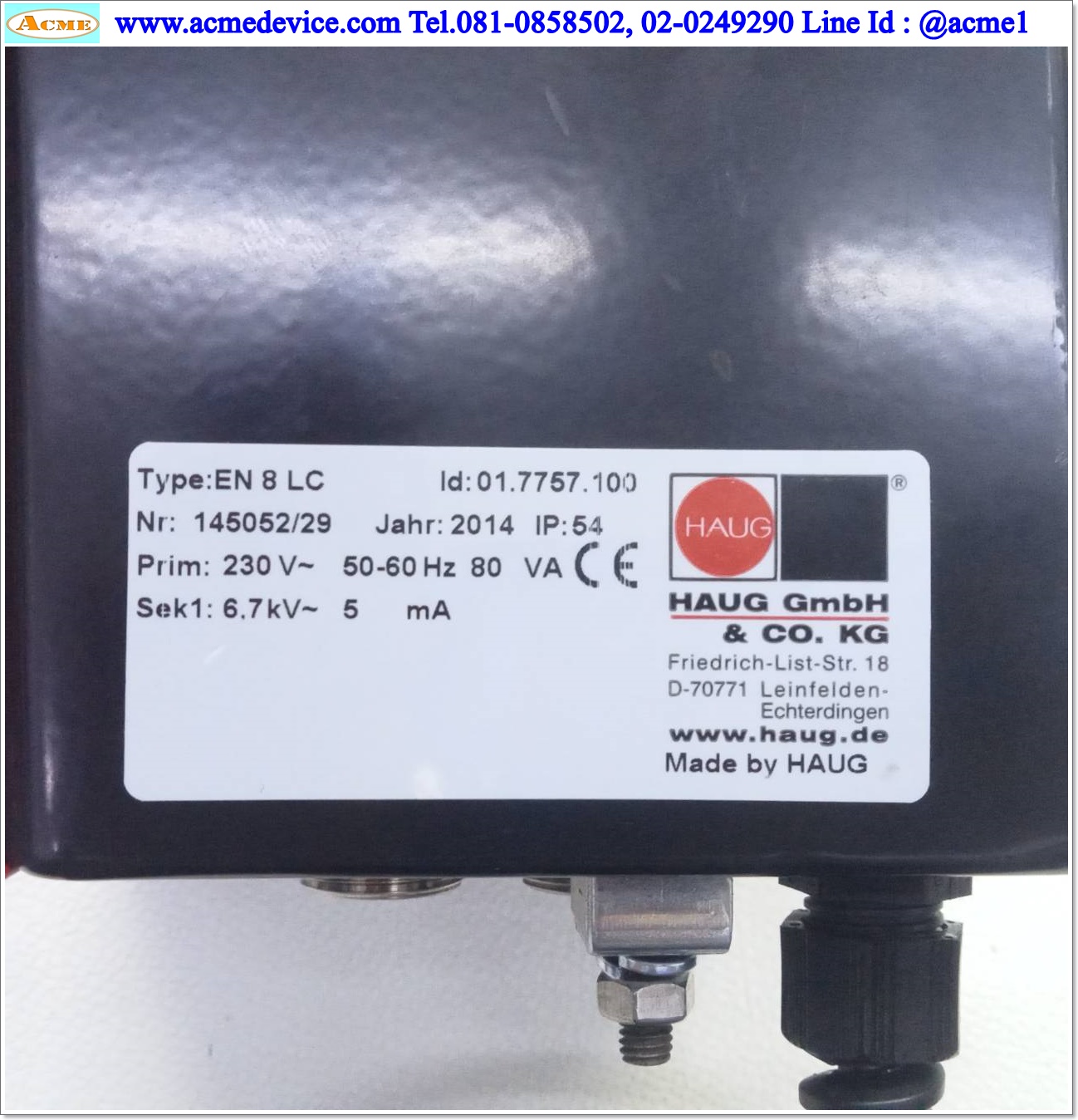 Ionizer Haug รุ่น EN 8 LC, D-70711, ยาว 400 mm., 230V