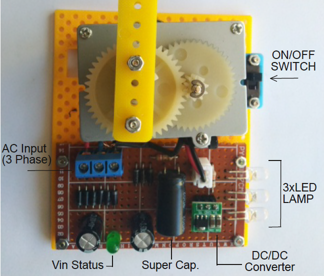 ไฟฉายมือหมุนพร้อมระบบเก็บพลังงาน