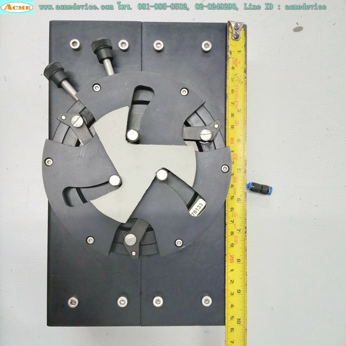 Linear Ball Slide XYA ??? รุ่น ???, ขนาด 150 x 250 x 90 mm, Stroke แกน Y 60 mm, Stroke แกน X 50 mm+ Rotary หมุน 360 องศา + นิวเมติกเบรค