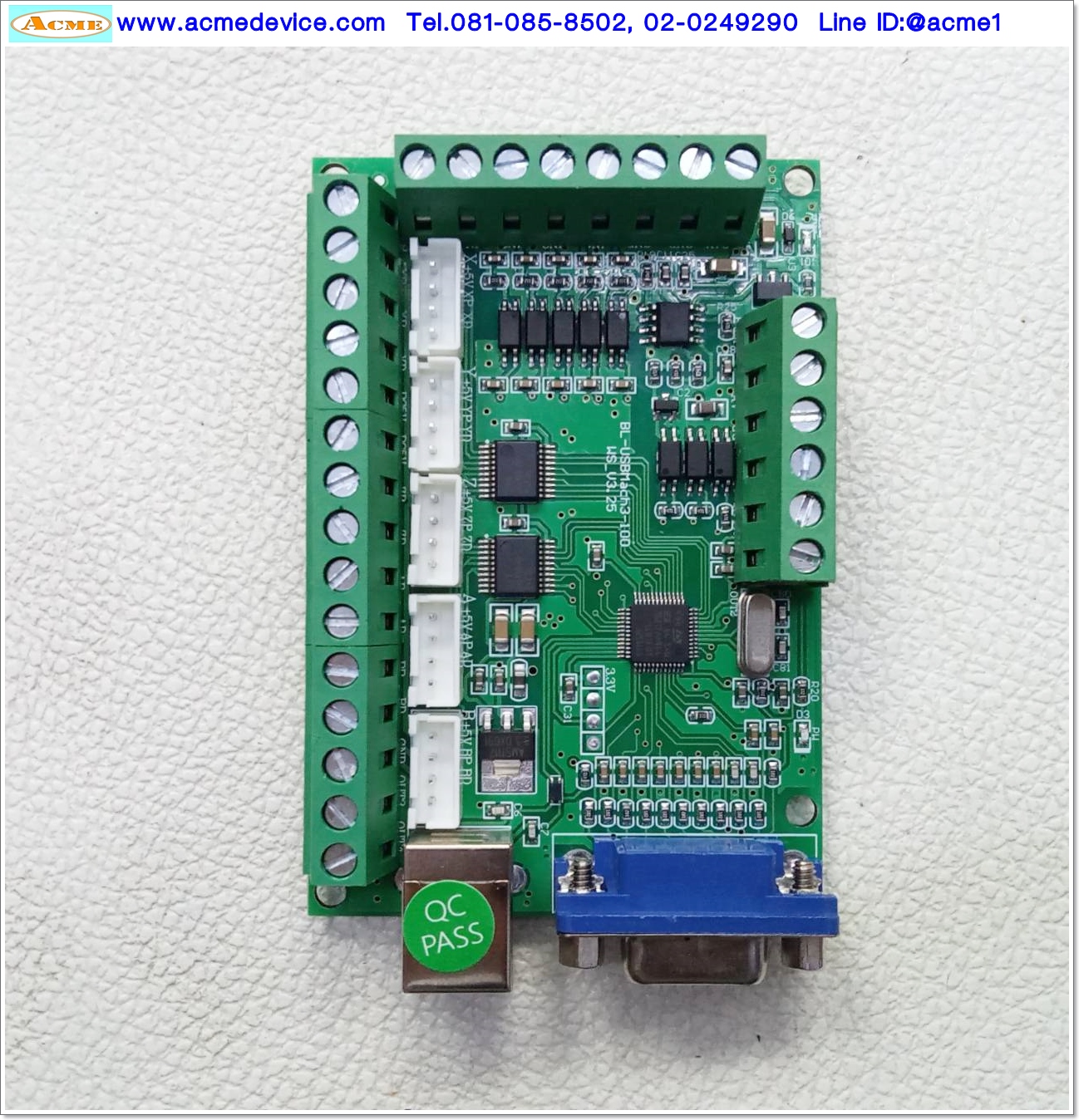 Mach3 USB Board Interface, 5-Axis USB V3.25 CNC Breakout Board 100KHz for MACH3 พร้อมสาย USB