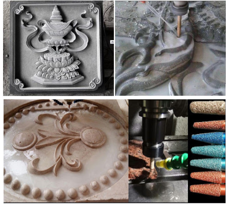 ดอกกัดหินเคลือบเพรช สีทอง แกน 6 mm หัวบอลเทเปอร์ Taper ball knife Diamond Tools 6.0 mm