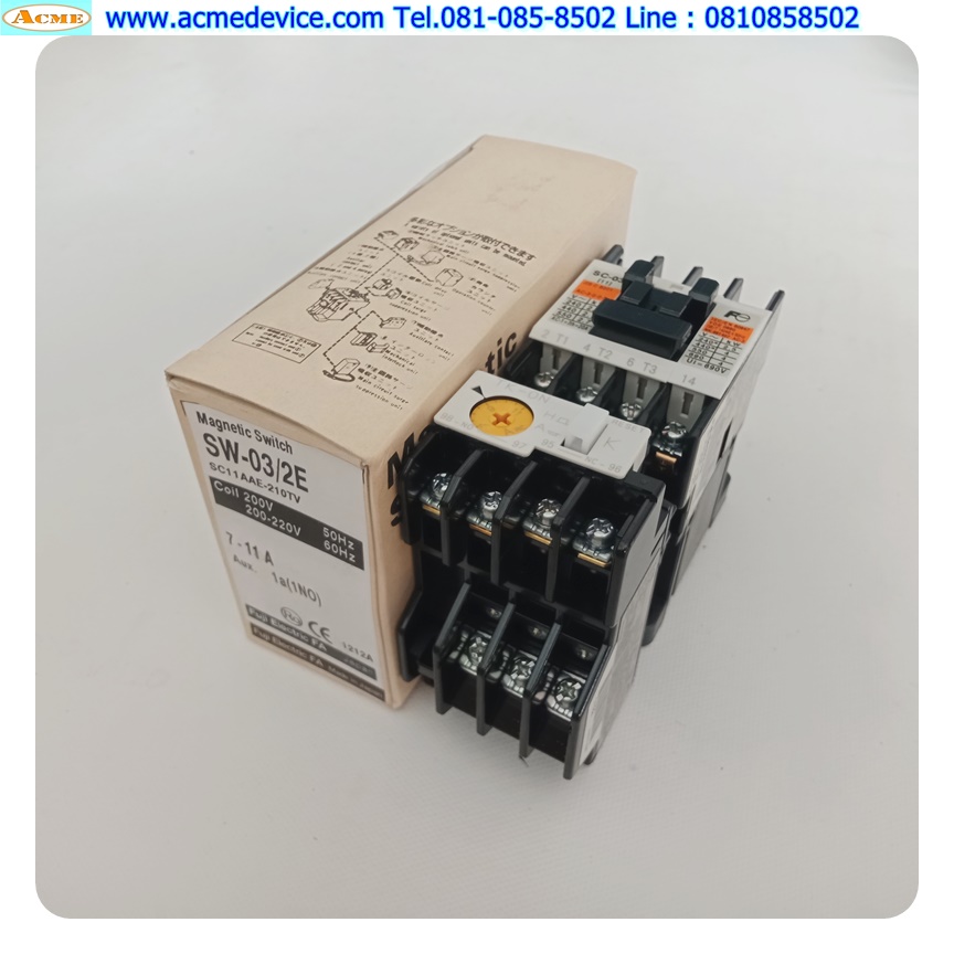 Magnetic Contactor Fuji รุ่น SW-03/2E, SC11AA, Coil 220v + Overload TK-0N 7-11A