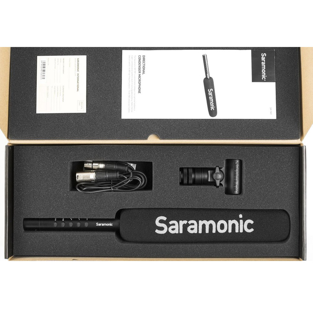 Saramonic SR-TM7 - Super-Cardioid Broadcast XLR Shotgun Condenser Microphone with Built-in Rechargeable Battery รับประกันศูนย์ไทย 1 ปี