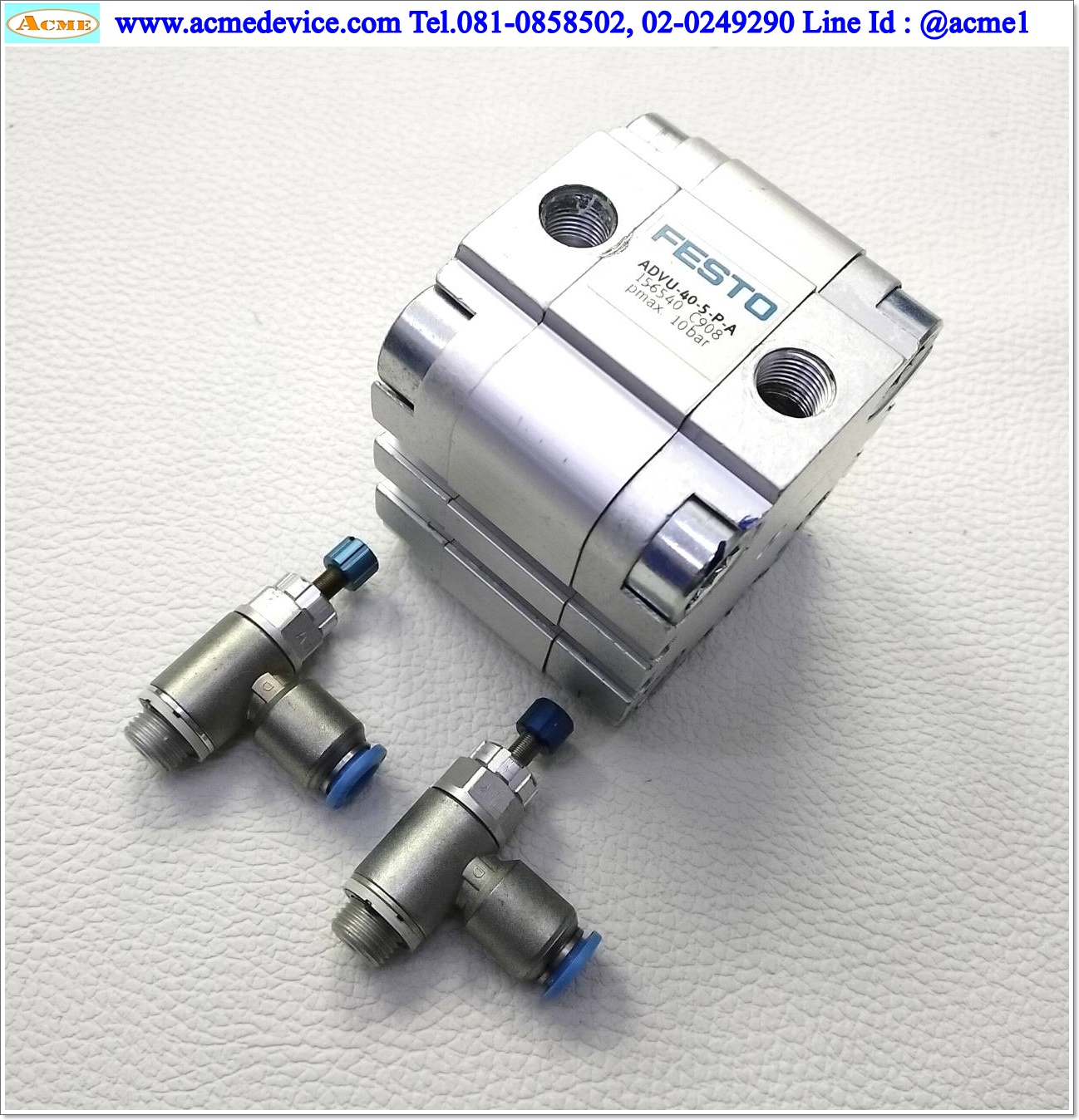 Air Cylinder Festo รุ่น ADVU-40-5-P-A, Bore 40 mm, Stroke 5 mm