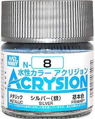 ACRYSION N8 METALLIC SILVER สีเงิน สีทาหรือพ่นสุตรน้ำ