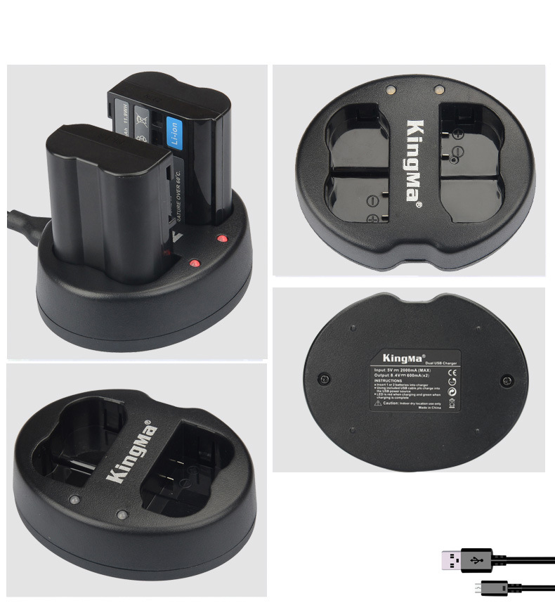 แท่นชาร์จแบต2ก้อน ยี่ห้อkingma สำหรับแบตเตอรี่ Nikon EN-EL15
